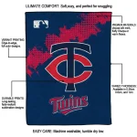 minnesota twins league patch navy quilt blanket best selling