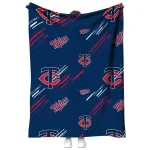 minnesota twins sketch lines navy quilt blanket best selling
