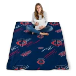 minnesota twins sketch lines navy quilt blanket best selling