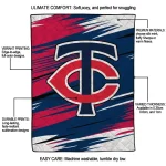 minnesota twins wild lines navy white quilt blanket best selling