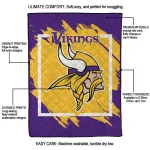 minnesota vikings block border purple quilt blanket best selling