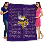 minnesota vikings bold red purple quilt blanket best selling