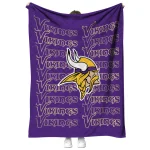 minnesota vikings bold red purple quilt blanket best selling