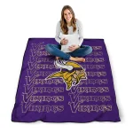 minnesota vikings bold red purple quilt blanket best selling