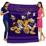 minnesota vikings disney football purple quilt blanket best selling