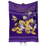 minnesota vikings disney football purple quilt blanket best selling