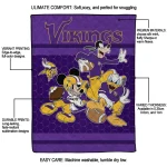 minnesota vikings disney football purple quilt blanket best selling