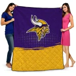 minnesota vikings dot illusion purple quilt blanket best selling