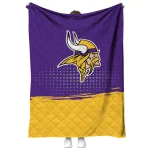 minnesota vikings dot illusion purple quilt blanket best selling