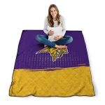 minnesota vikings dot illusion purple quilt blanket best selling