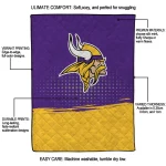 minnesota vikings dot illusion purple quilt blanket best selling