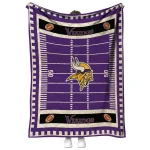 minnesota vikings mickey player purple quilt blanket best selling