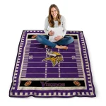 minnesota vikings mickey player purple quilt blanket best selling