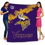 minnesota vikings shield badge purple quilt blanket best selling