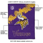 minnesota vikings shield badge purple quilt blanket best selling