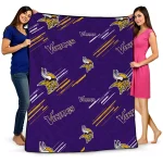 minnesota vikings sketch lines purple quilt blanket best selling