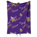 minnesota vikings sketch lines purple quilt blanket best selling