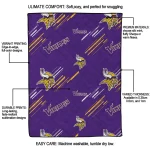 minnesota vikings sketch lines purple quilt blanket best selling