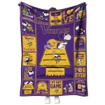 minnesota vikings snoopy love purple quilt blanket best selling