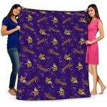 minnesota vikings solid classic purple quilt blanket best selling