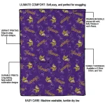 minnesota vikings solid classic purple quilt blanket best selling