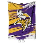minnesota vikings wild lines purple white quilt blanket best selling