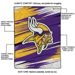 minnesota vikings wild lines purple white quilt blanket best selling