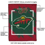 minnesota wild block border red quilt blanket best selling