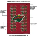 minnesota wild bold red quilt blanket best selling