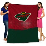 minnesota wild dot illusion red quilt blanket best selling