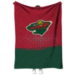 minnesota wild dot illusion red quilt blanket best selling