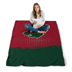 minnesota wild dot illusion red quilt blanket best selling