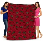 minnesota wild solid classic red quilt blanket best selling