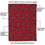 minnesota wild solid classic red quilt blanket best selling