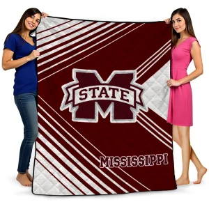 mississippi state bulldogs arrow layers maroon quilt blanket best selling