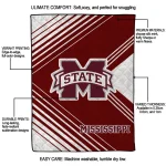 mississippi state bulldogs arrow layers maroon quilt blanket best selling