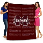 Mississippi State Bulldogs Bold Red Maroon Quilt Blanket 1 mississippi state bulldogs bold red maroon quilt blanket best selling