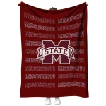 mississippi state bulldogs bold red maroon quilt blanket best selling