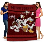 mississippi state bulldogs disney football maroon quilt blanket best selling