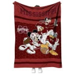 mississippi state bulldogs disney football maroon quilt blanket best selling