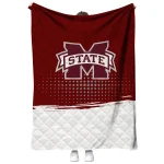 mississippi state bulldogs dot illusion maroon quilt blanket best selling