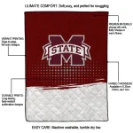 mississippi state bulldogs dot illusion maroon quilt blanket best selling
