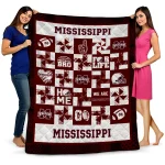 Mississippi State Bulldogs Helmet Heart Maroon Quilt Blanket 1 mississippi state bulldogs helmet heart maroon quilt blanket best selling