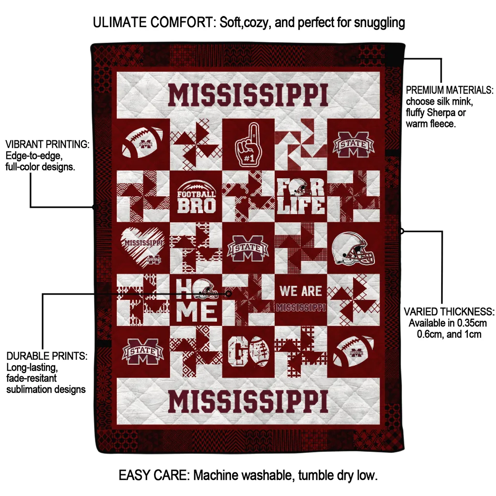 mississippi state bulldogs helmet heart maroon quilt blanket latest model mississippi state bulldogs helmet heart maroon quilt blanket latest model