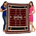 mississippi state bulldogs mickey player maroon quilt blanket best selling