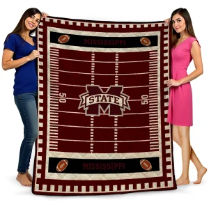 mississippi state bulldogs mickey player maroon quilt blanket best selling