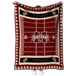 mississippi state bulldogs mickey player maroon quilt blanket best selling
