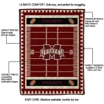 mississippi state bulldogs mickey player maroon quilt blanket best selling