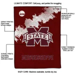 mississippi state bulldogs paint trail maroon quilt blanket best selling