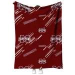 mississippi state bulldogs sketch lines maroon quilt blanket best selling